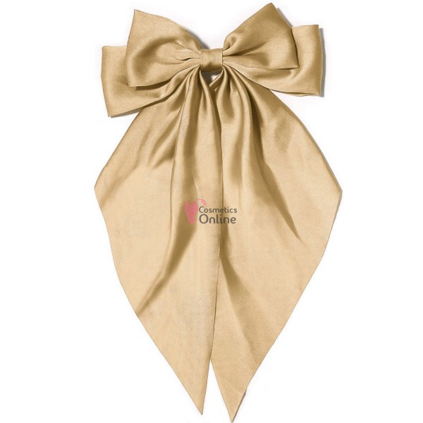 Accesoriu pentru decor par cu Fundita din satin si clema metalica TRD043PP Capucino